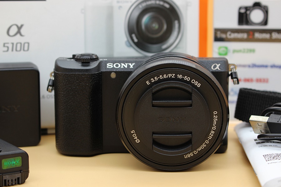 ขาย SONY A5100 + Lens 16-50mm (สีดำ) อดีตประกันร้าน สภาพสวย ชัตเตอร์ 2,709 รูป มีWiFiในตัว จอปรับเซลฟีได้ เมนูไทย จอติดฟิล์มแล้ว อุปกรณ์ครบกล่อง  อุปกรณ์แล